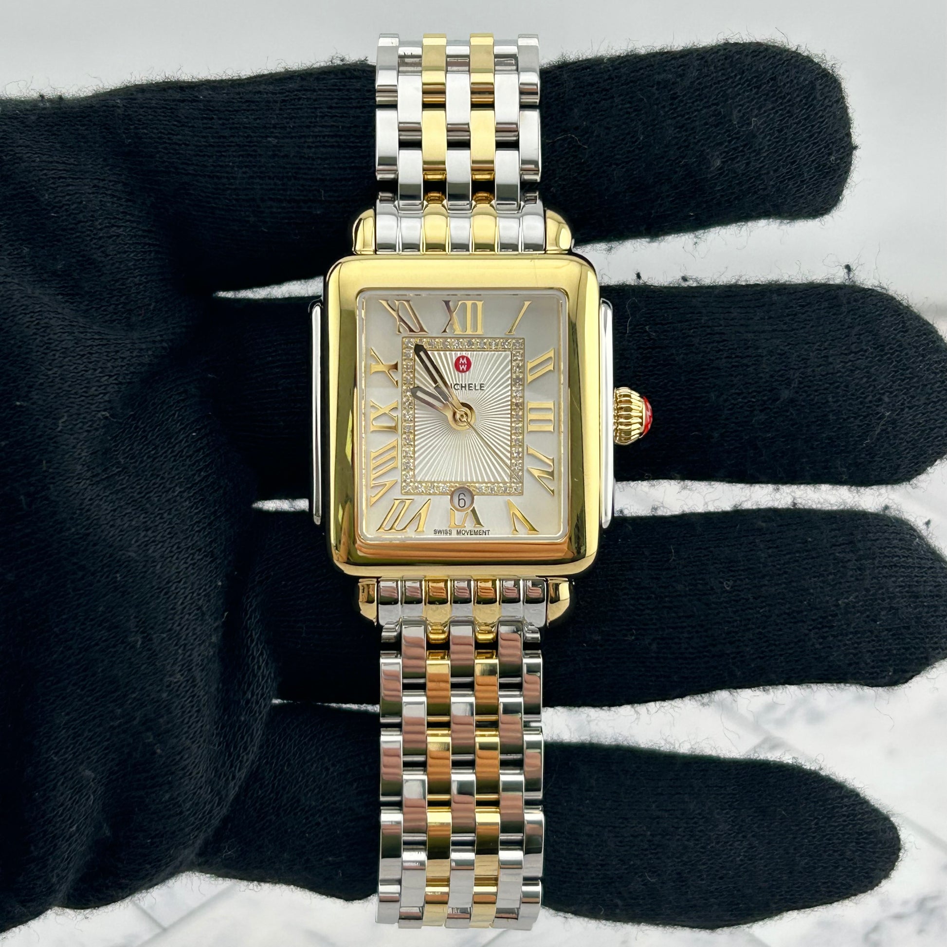 Michele Deco Madison Silver Set With Diamonds Dial Ref. MWW06G000013 Card Open Date — view 2