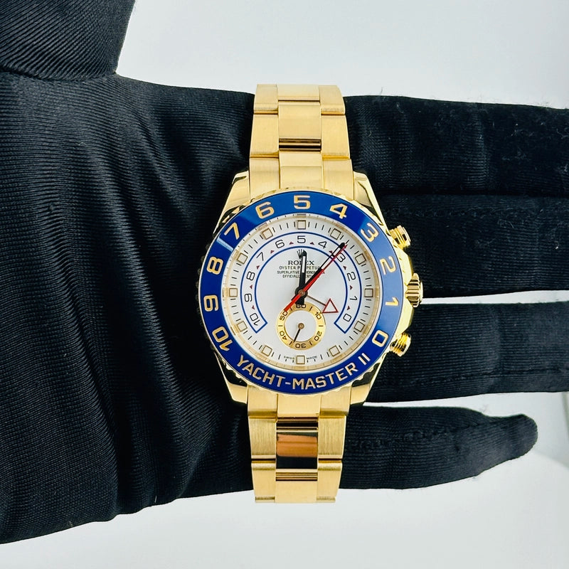 Rolex Yacht-Master II White Dial on Oyster Ref 116688 with New Style Card White 2015
