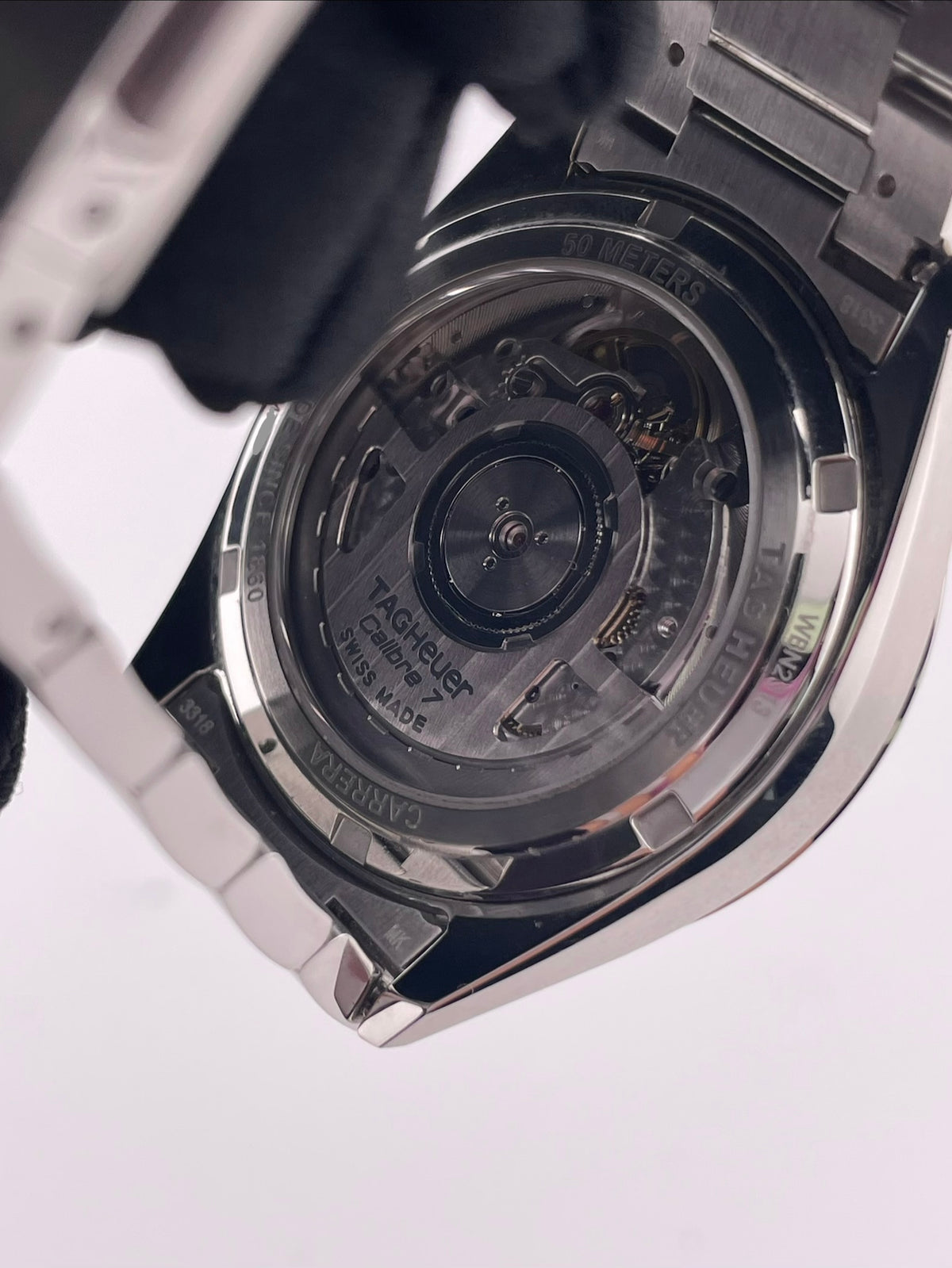 Tag Heuer Carrera Calibre 7 Pink Dial on Stainless Steel Ref. WBN2313.BA0001 Complete 2023 — view 4