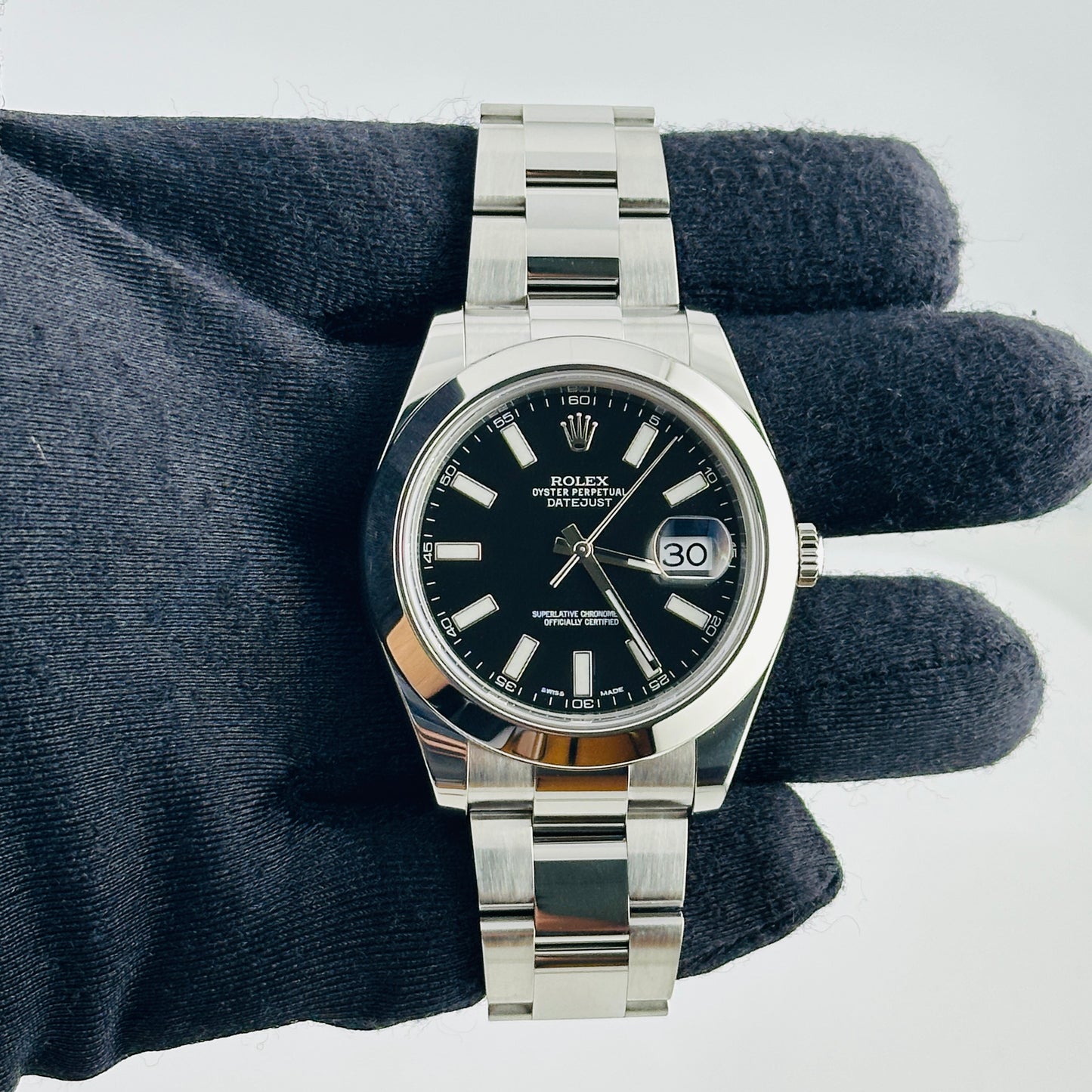 Rolex Datejust Black Dial on Oyster Bracelet Ref. 116300 Card 2014 — view 2
