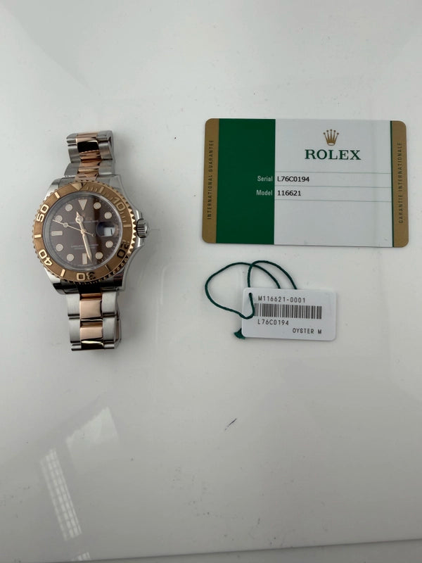 Rolex Yacht-Master Chocolate Dial on Oyster Ref 116621 with New Style Card White 2017