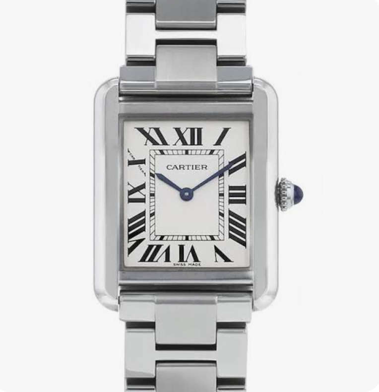 Cartier Tank Solo Silver Roman Dial on Stainless Steel Ref. W5200013 Card 2020
