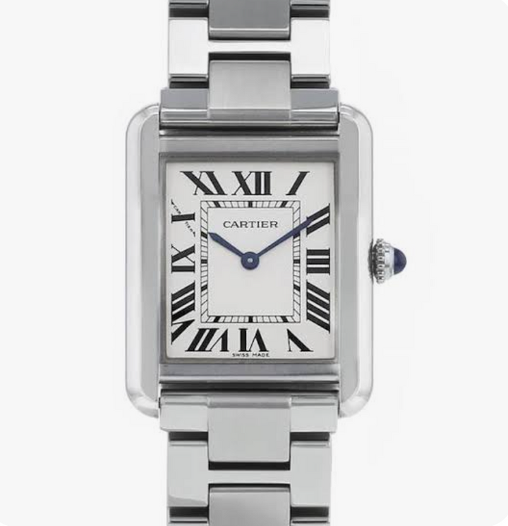 Cartier Tank Solo Silver Roman Dial on Stainless Steel Ref. W5200013 Card 2020