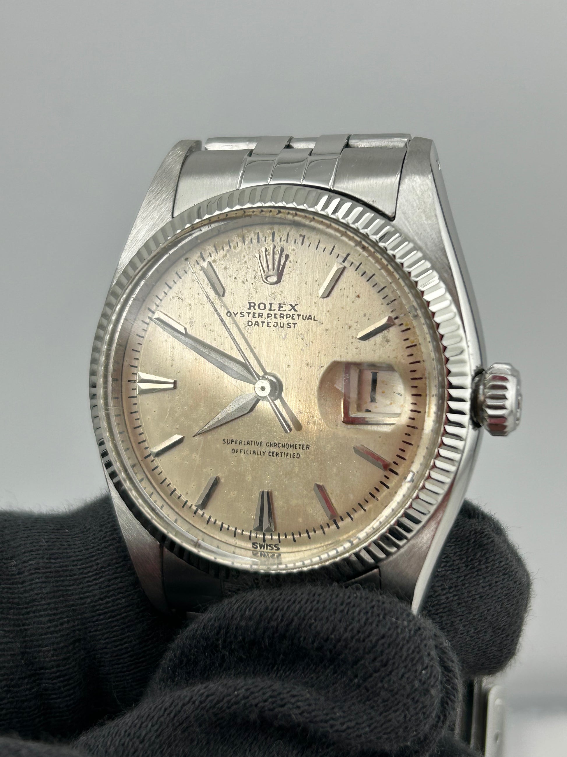 Rolex Datejust Silver Dial on Jubilee Ref. 6605/4 — view 2