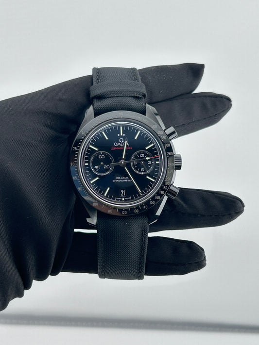 Omega Speedmaster Dark Side Of The Moon Black Index Dial on Fabric Strap Ref. 311.92.44.51.01.003 Complete