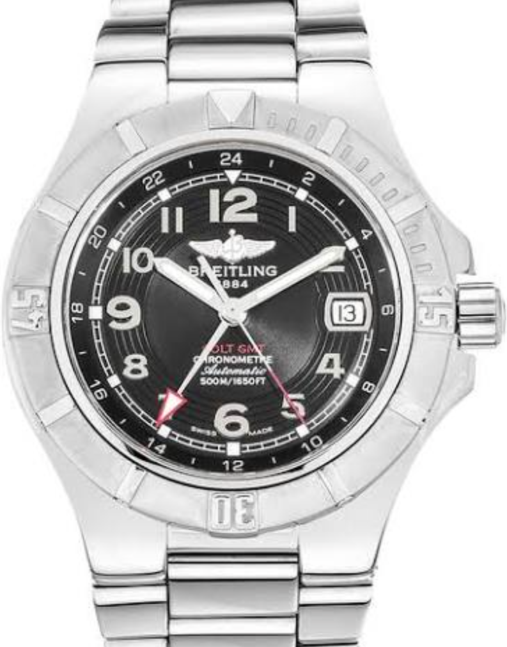 Breitling Colt GMT Black Dial on Stainless Steel Bracelet Ref. A32370/B955 Complete 2013