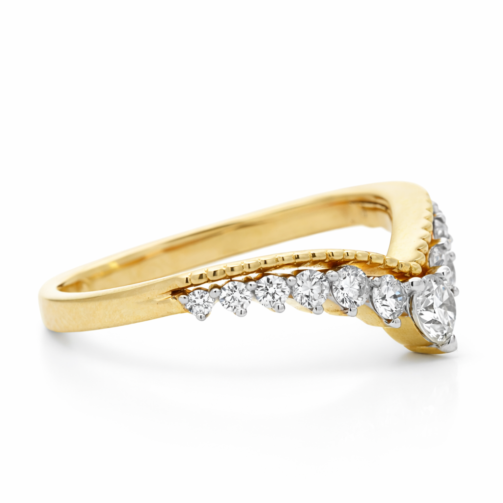 14k Yellow Gold Ladies Dia. Ring Ring Size 7 View 2 - Fine Jewelry | Bust Down & Co