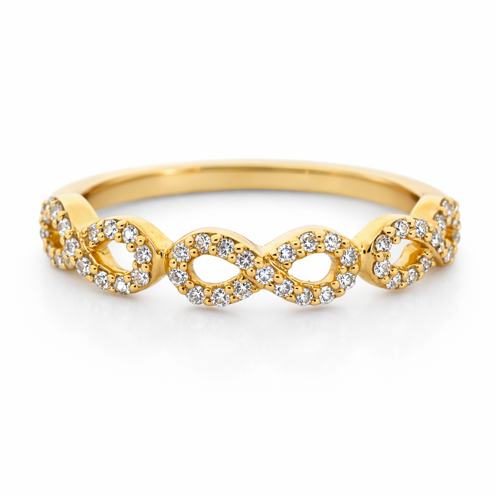 14k Yellow Gold Infinity Dia. Ring Ring Size 7 - Fine Jewelry | Bust Down & Co