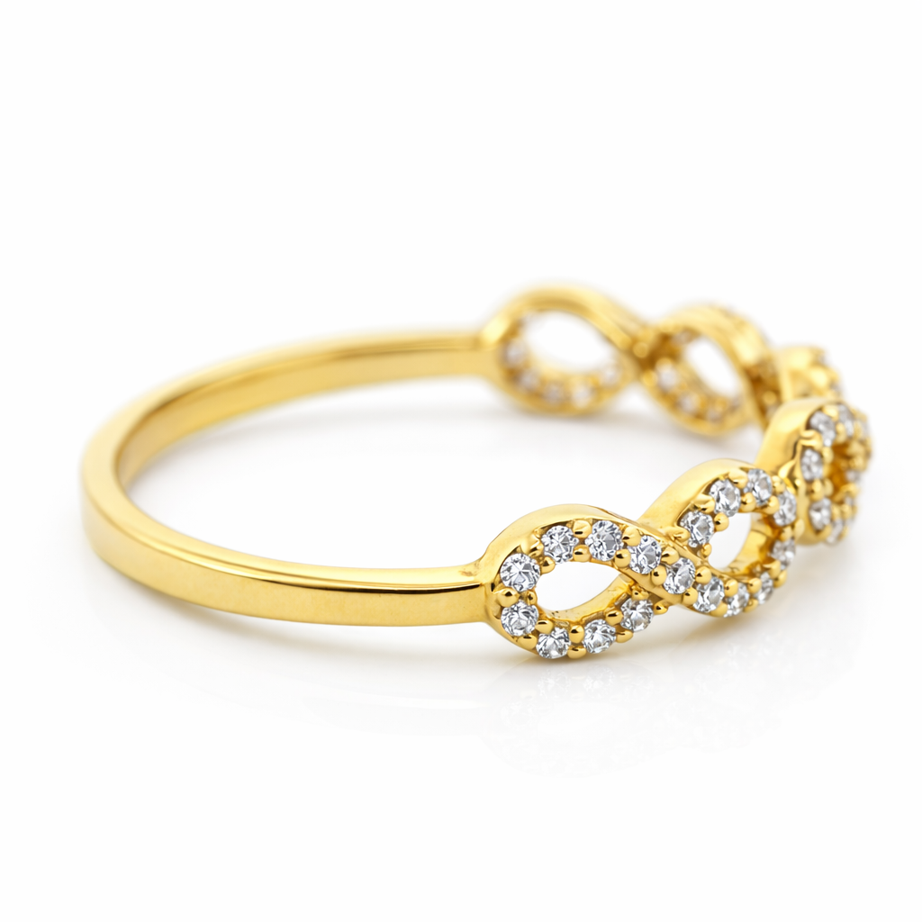 14k Yellow Gold Infinity Dia. Ring Ring Size 7 - Fine Jewelry | Bust Down & Co