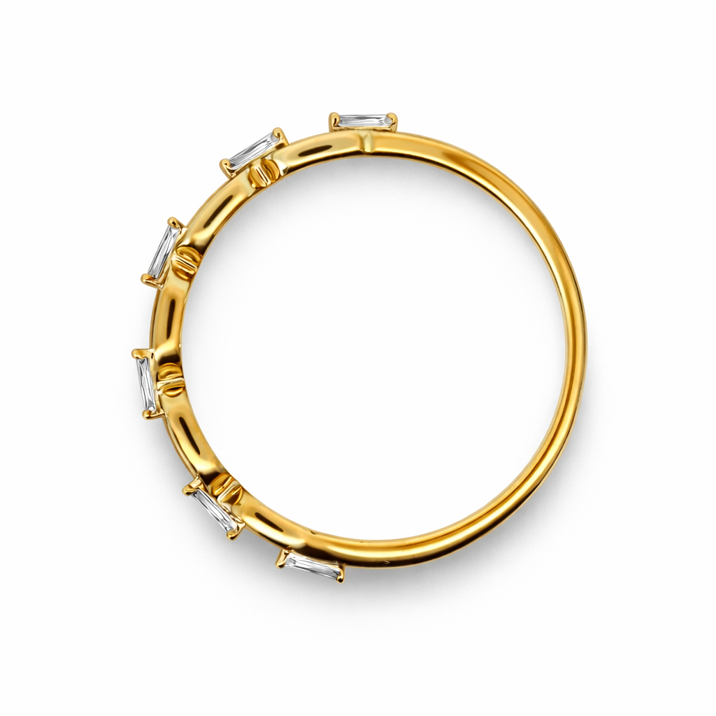 10k Yellow Gold Gucci Link Dia. Ring Ring Size 7 - Fine Jewelry | Bust Down & Co