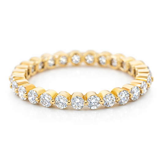 14k Yellow Gold Buttercup Eternity Dia. Ring Ring Size 6 - Fine Jewelry | Bust Down & Co