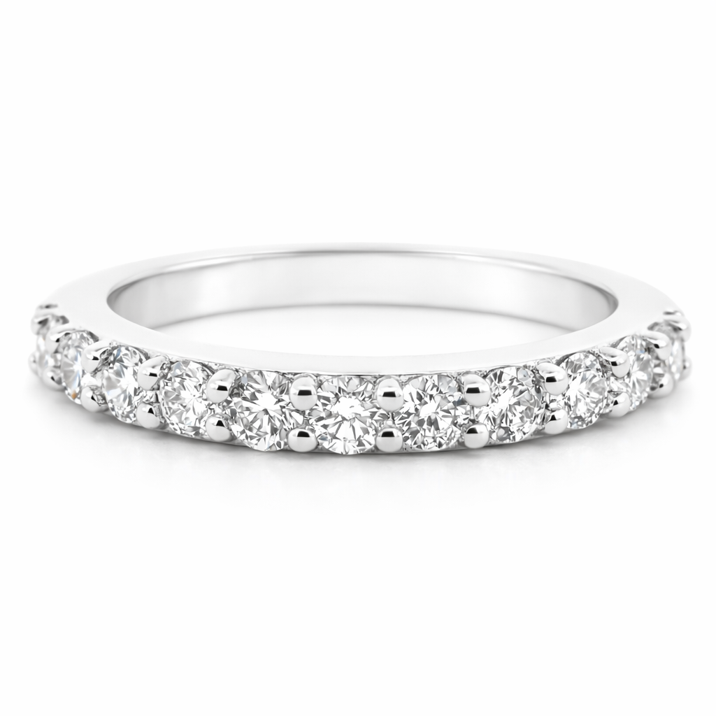 14k White Gold Ladies Dia. Ring Ring Size 7 - Fine Jewelry | Bust Down & Co
