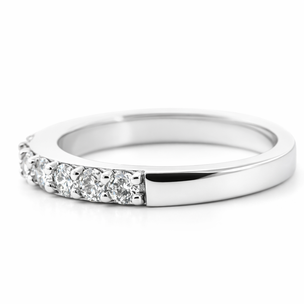 14k White Gold Ladies Dia. Ring Ring Size 7 - Fine Jewelry | Bust Down & Co