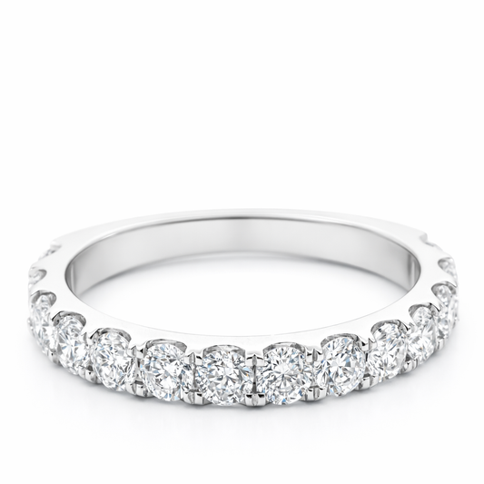 14k White Gold Single Row Dia. Ring Size 7 - Fine Jewelry | Bust Down & Co