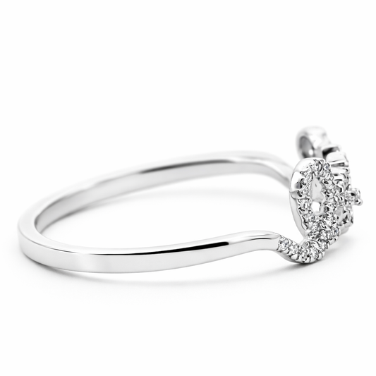 14k White Gold Love Dia. Ring Size 8 - Fine Jewelry | Bust Down & Co