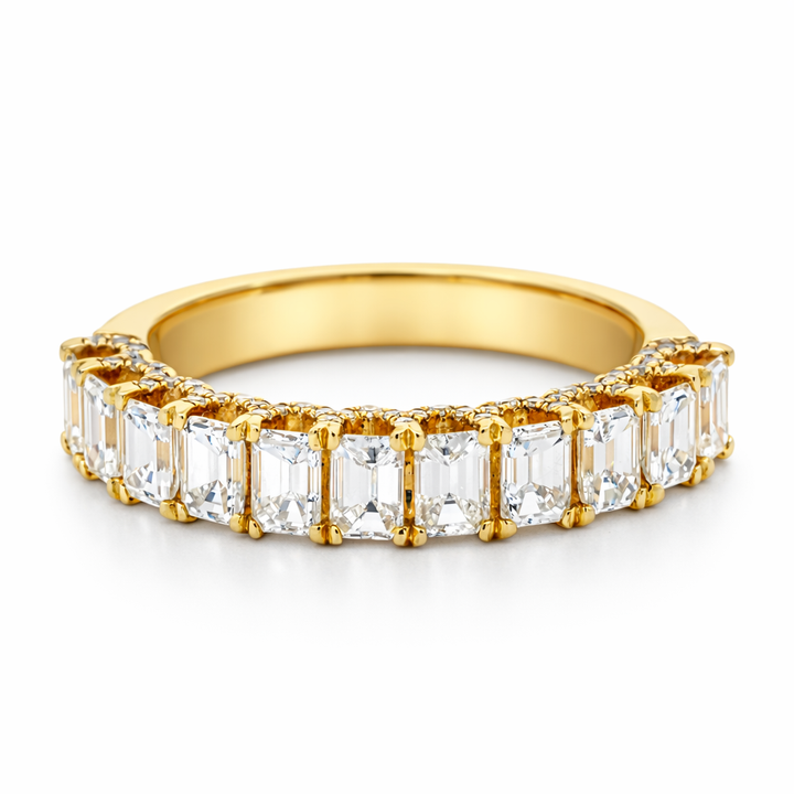 Anillo de diamantes baguette YG de 14k y 2,35 ct Talla 6.5