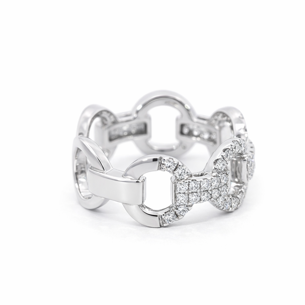 14k White Gold Ladies Ring Ring Size 6.5 - Fine Jewelry | Bust Down & Co