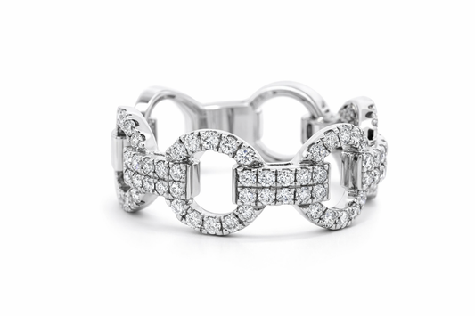 14k White Gold Ladies Ring Ring Size 6.5 - Fine Jewelry | Bust Down & Co
