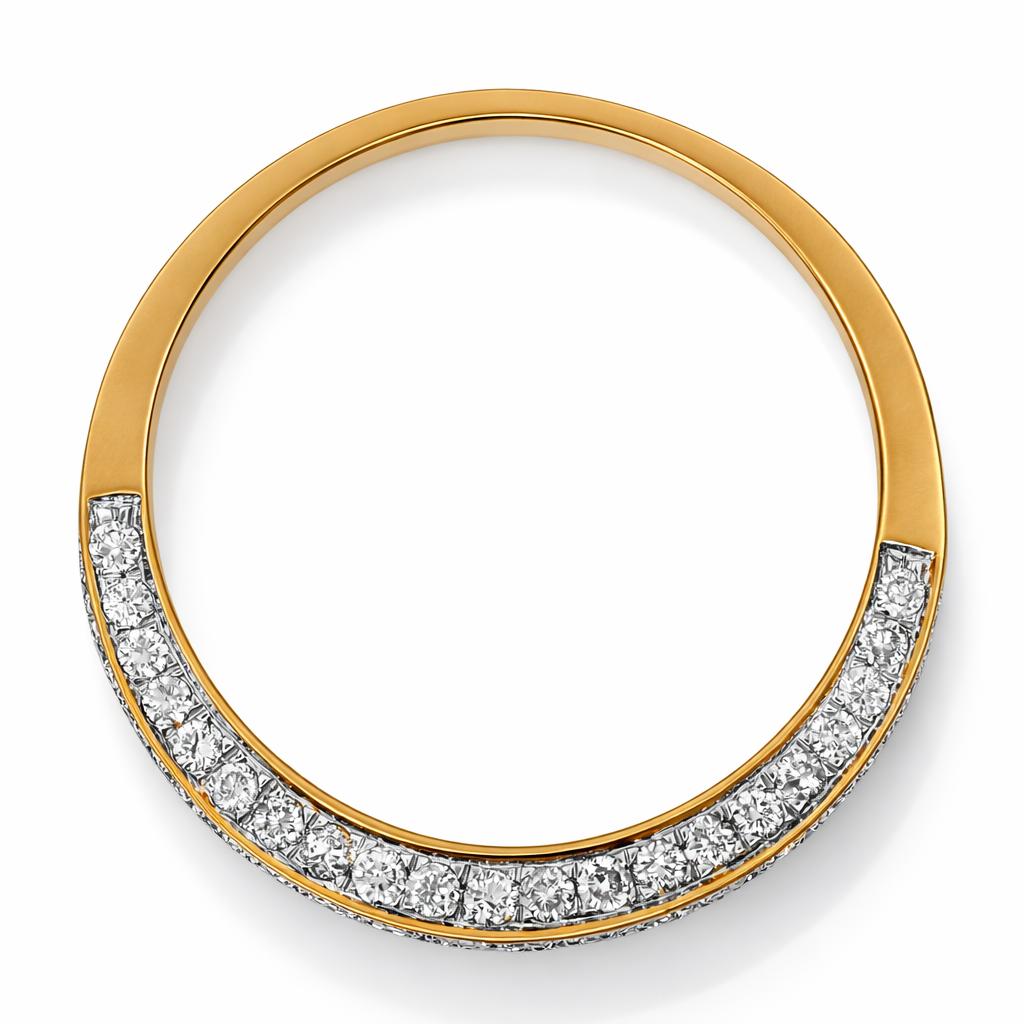 14k Yellow Gold Half Way Dia. Ring Ring Size 7.25 - Fine Jewelry | Bust Down & Co