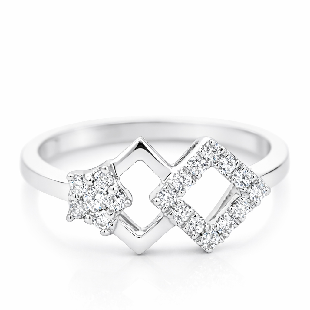18k White Gold Ladies Diamond Ring Ring Size 6.25 - Fine Jewelry | Bust Down & Co