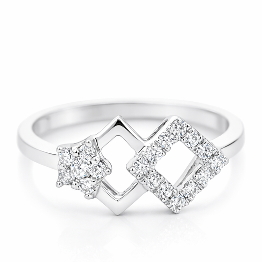 18k White Gold Ladies Diamond Ring Ring Size 6.25 - Fine Jewelry | Bust Down & Co