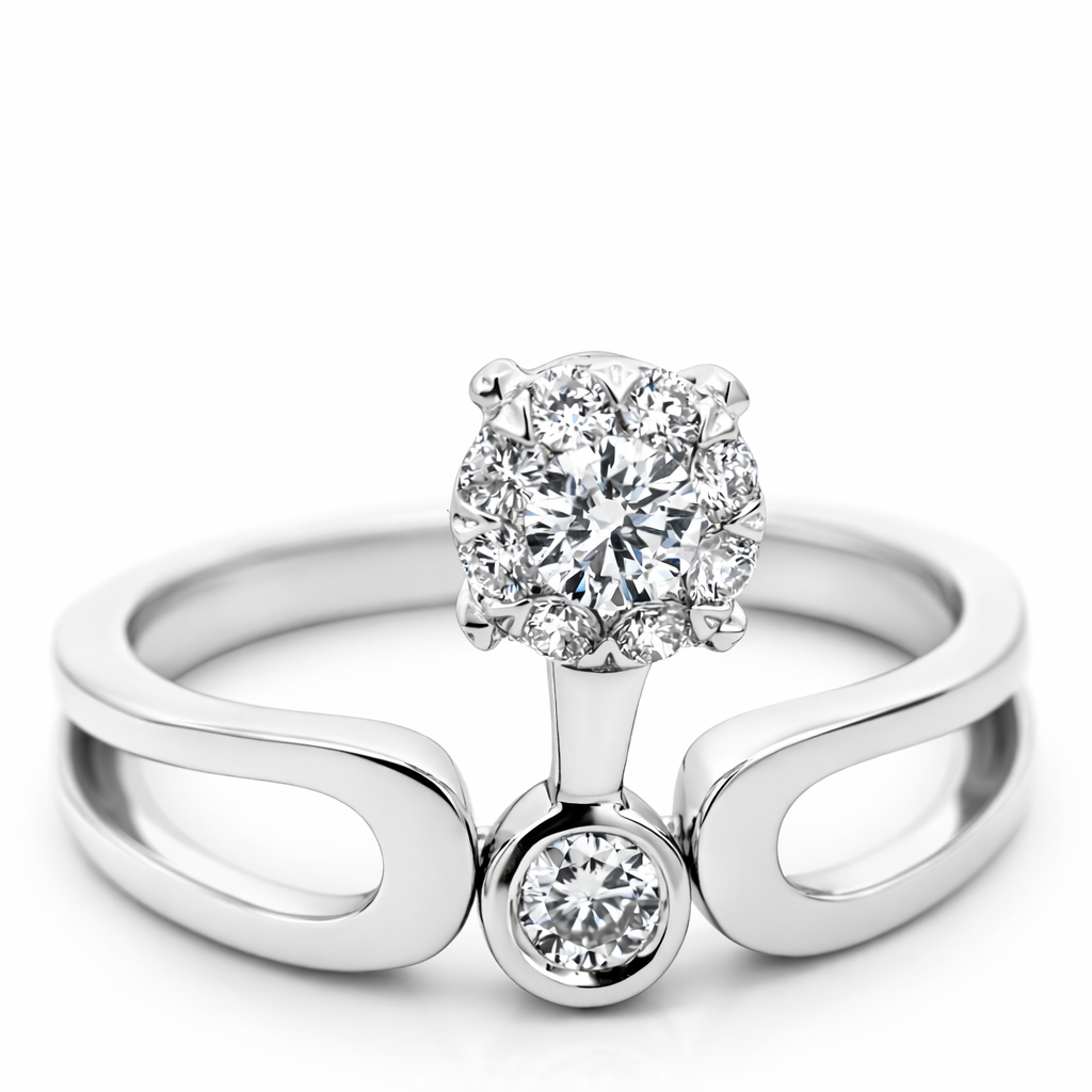 PL White Gold Ladies Diamond Ring Ring Size 6 View 3 - Fine Jewelry | Bust Down & Co