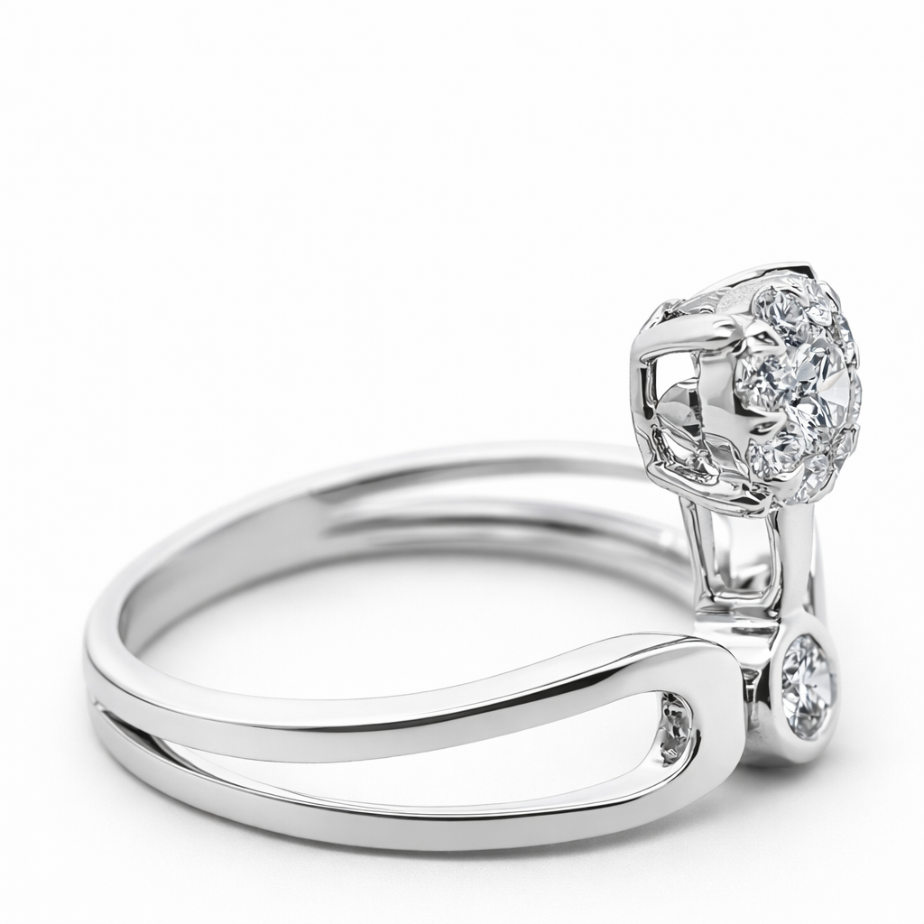 PL White Gold Ladies Diamond Ring Ring Size 6 View 4 - Fine Jewelry | Bust Down & Co