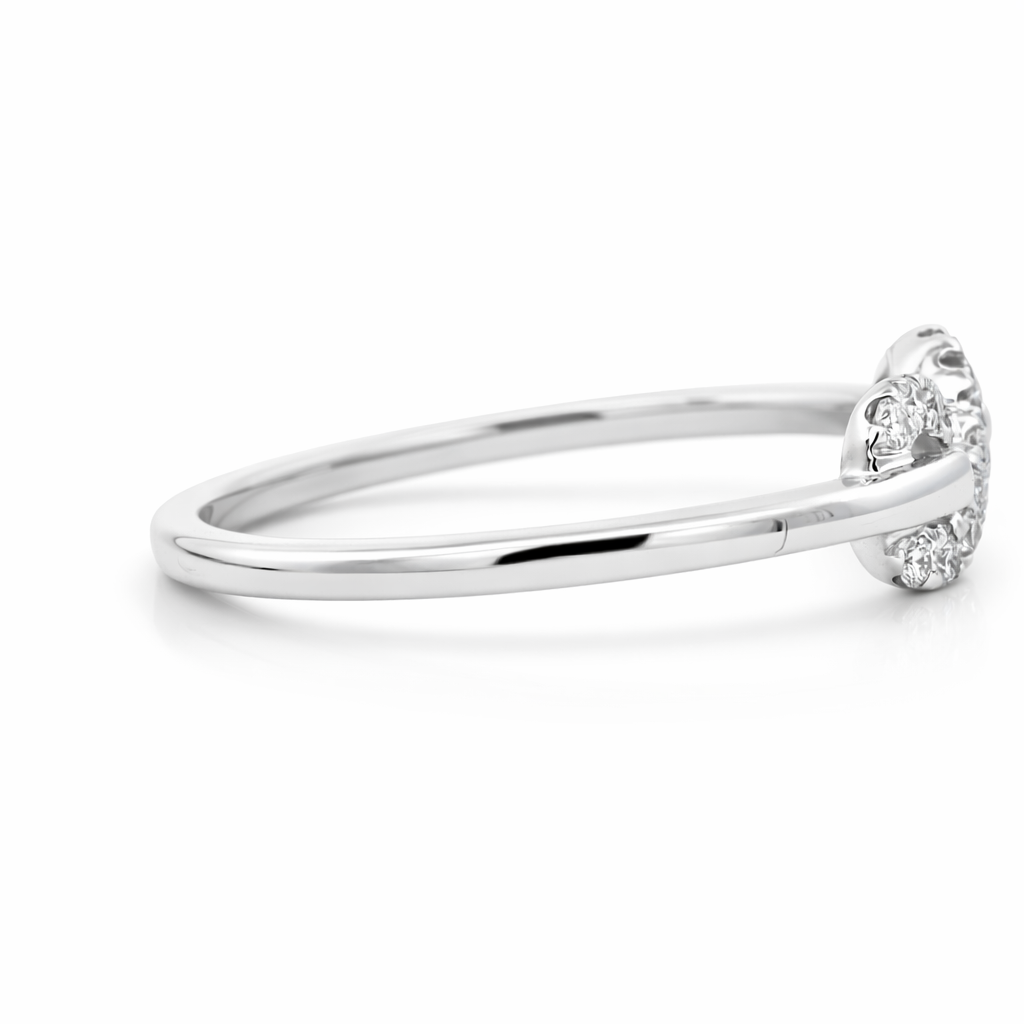 14k White Gold Infinity Style Dia. Ring View 3 - Fine Jewelry | Bust Down & Co