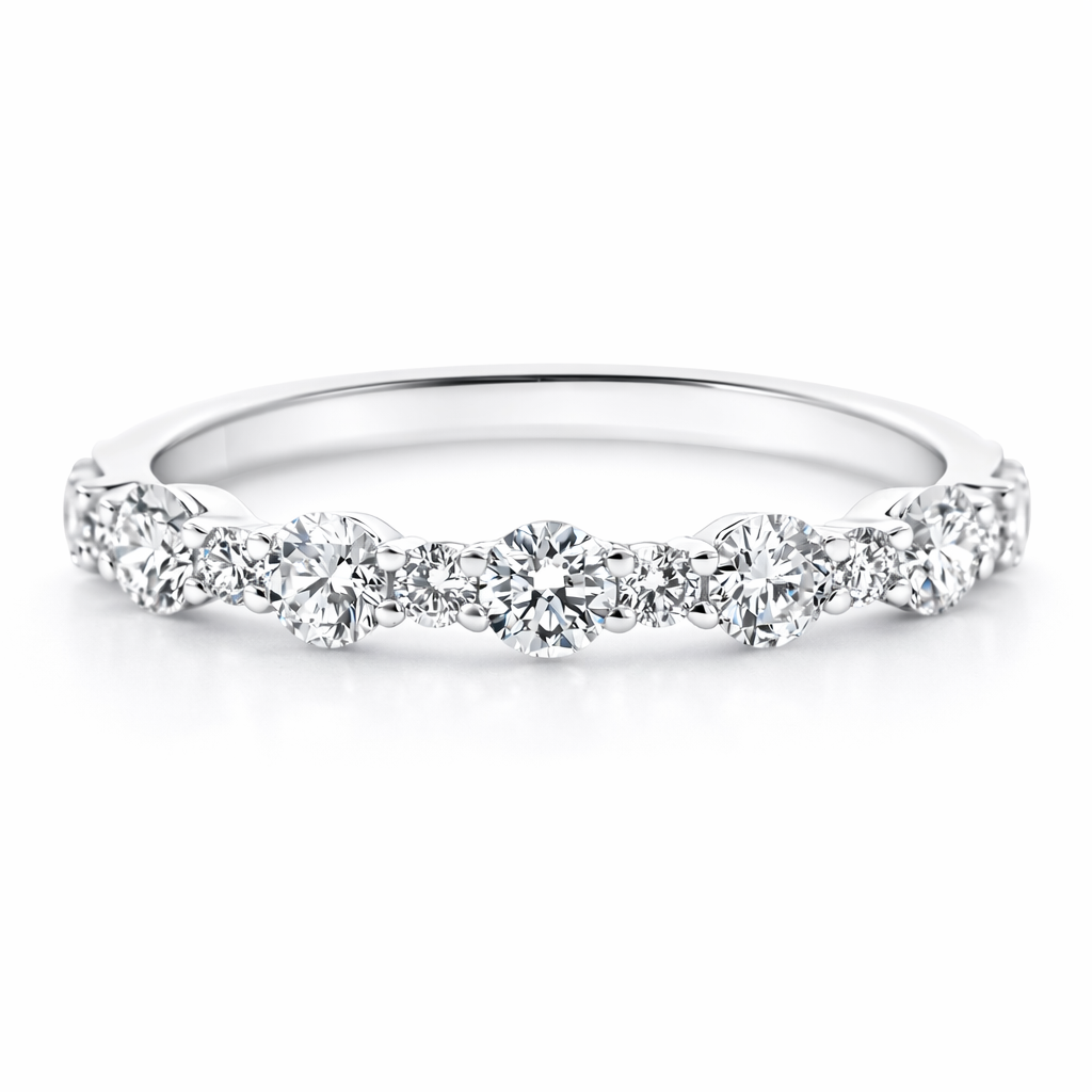 14k White Gold Big Small Diamond Style Ring Size 6.5 - Fine Jewelry | Bust Down & Co