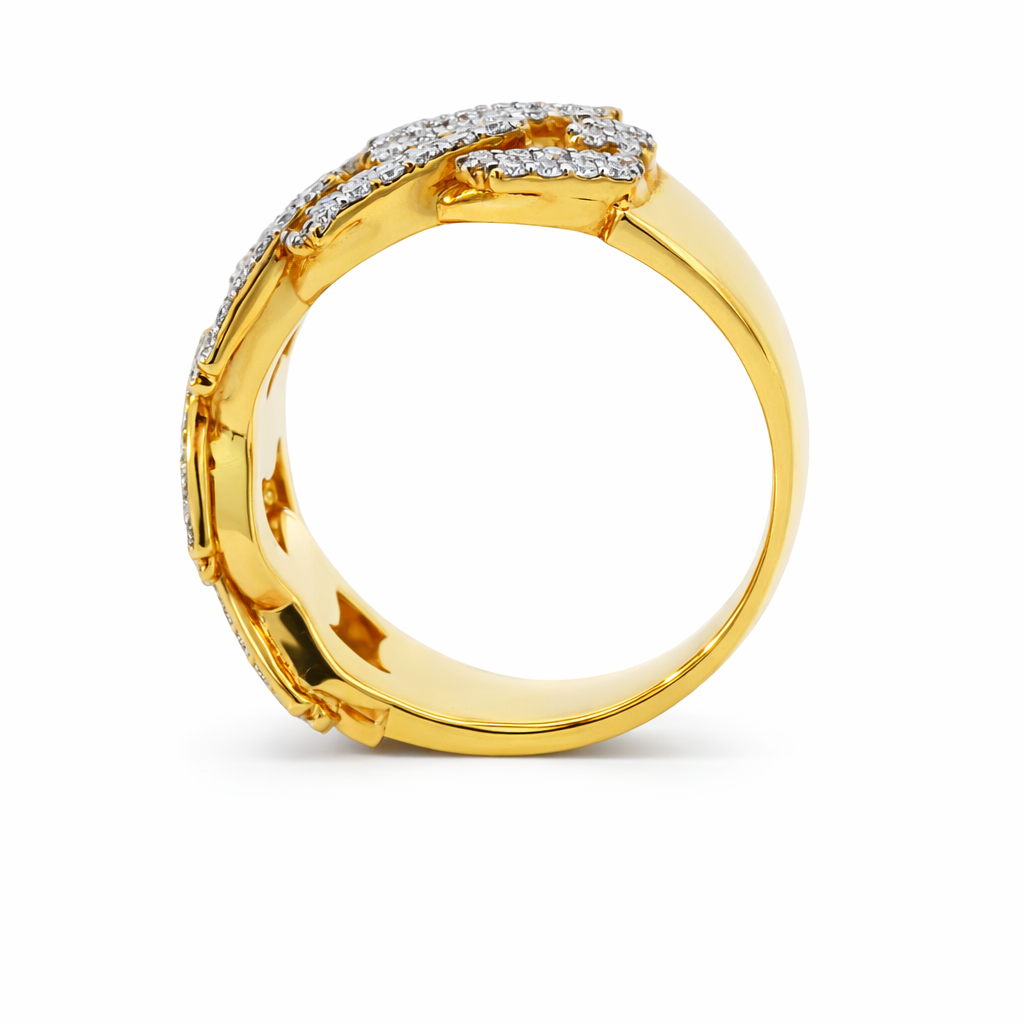 10k Yellow Gold Cuban Style Ring Size 10 - Fine Jewelry | Bust Down & Co