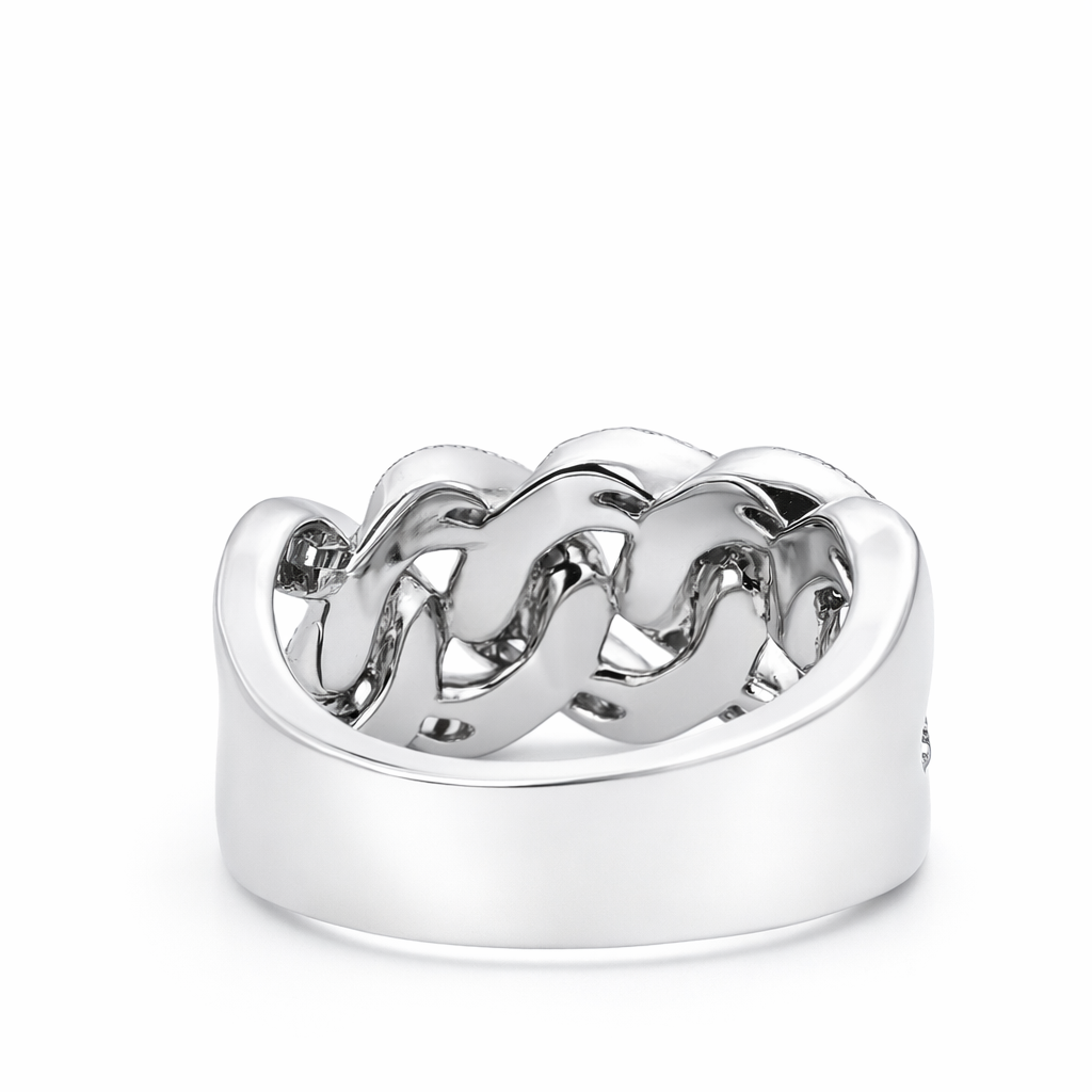 10k White Gold Miami Cuban Ring Size 10 - Fine Jewelry | Bust Down & Co