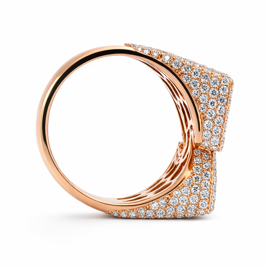 14k Rose Gold Initial Rings Ring Size 10 - Fine Jewelry | Bust Down & Co
