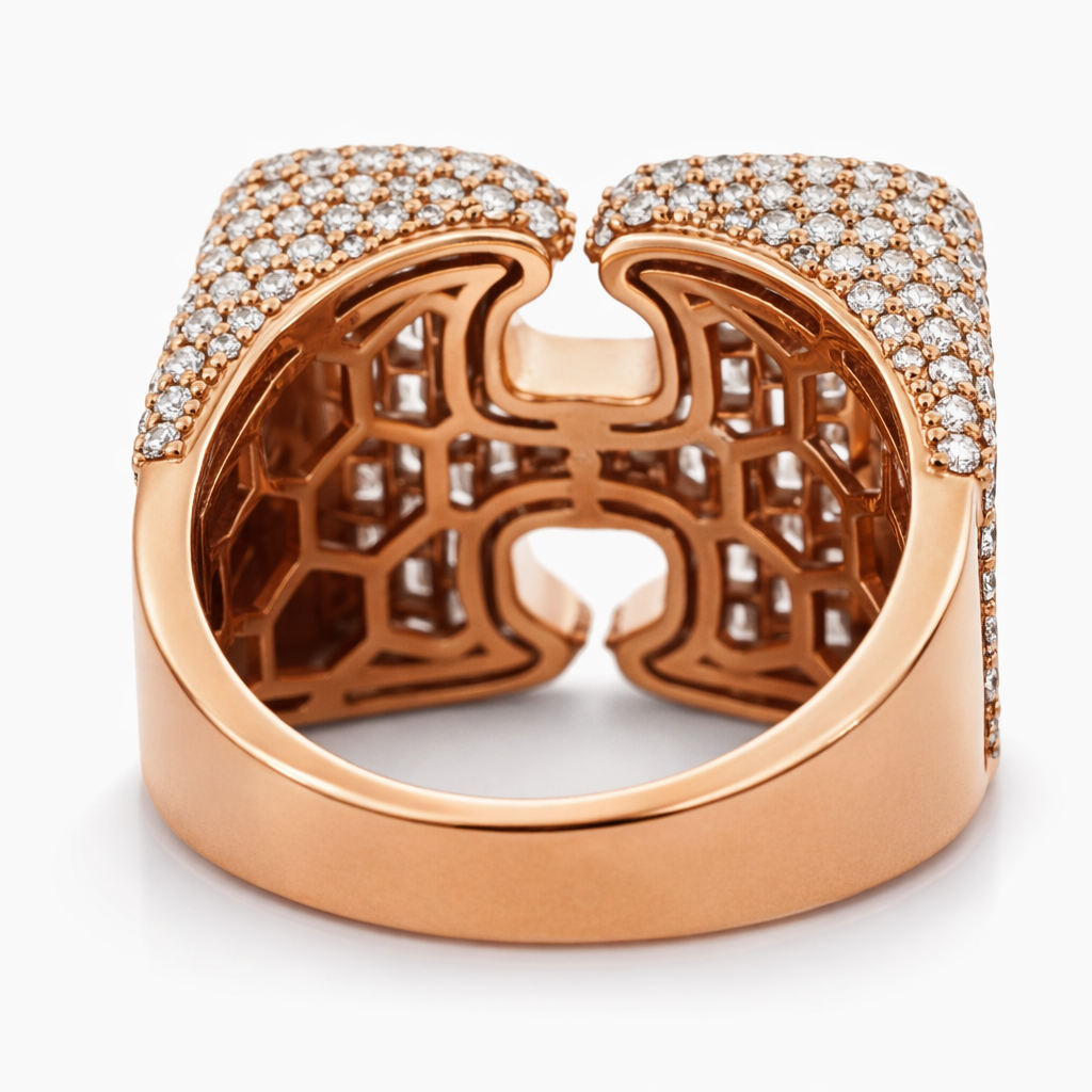 14k Rose Gold Initial Rings Ring Size 10 - Fine Jewelry | Bust Down & Co