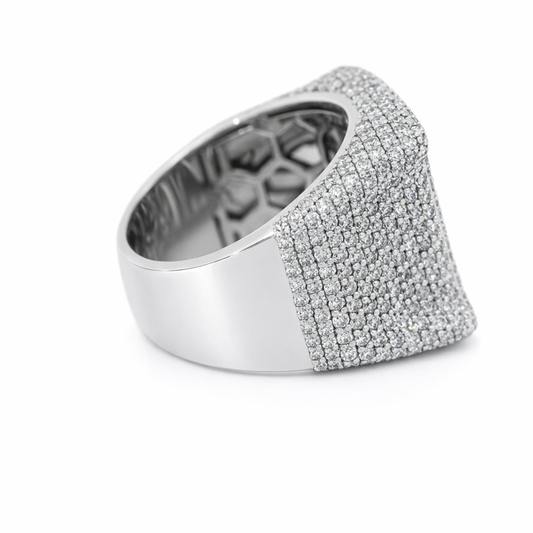 10k White Gold Initial Rings Ring Size 10 - Fine Jewelry | Bust Down & Co