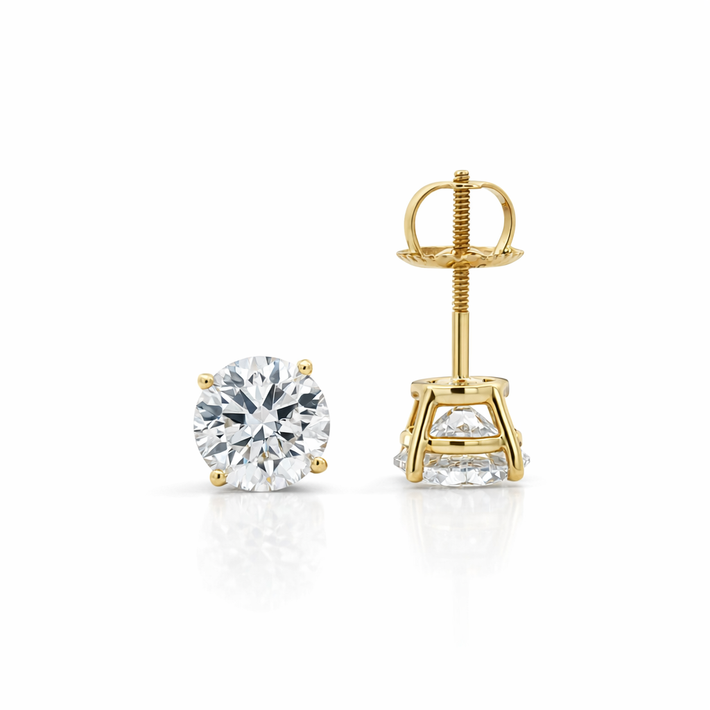 14k Yellow Gold Lab Earrings Earrings - Fine Jewelry | Bust Down & Co