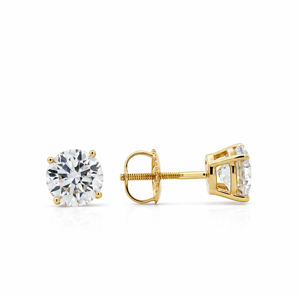 14k Yellow Gold Lab Earrings Earrings - Fine Jewelry | Bust Down & Co