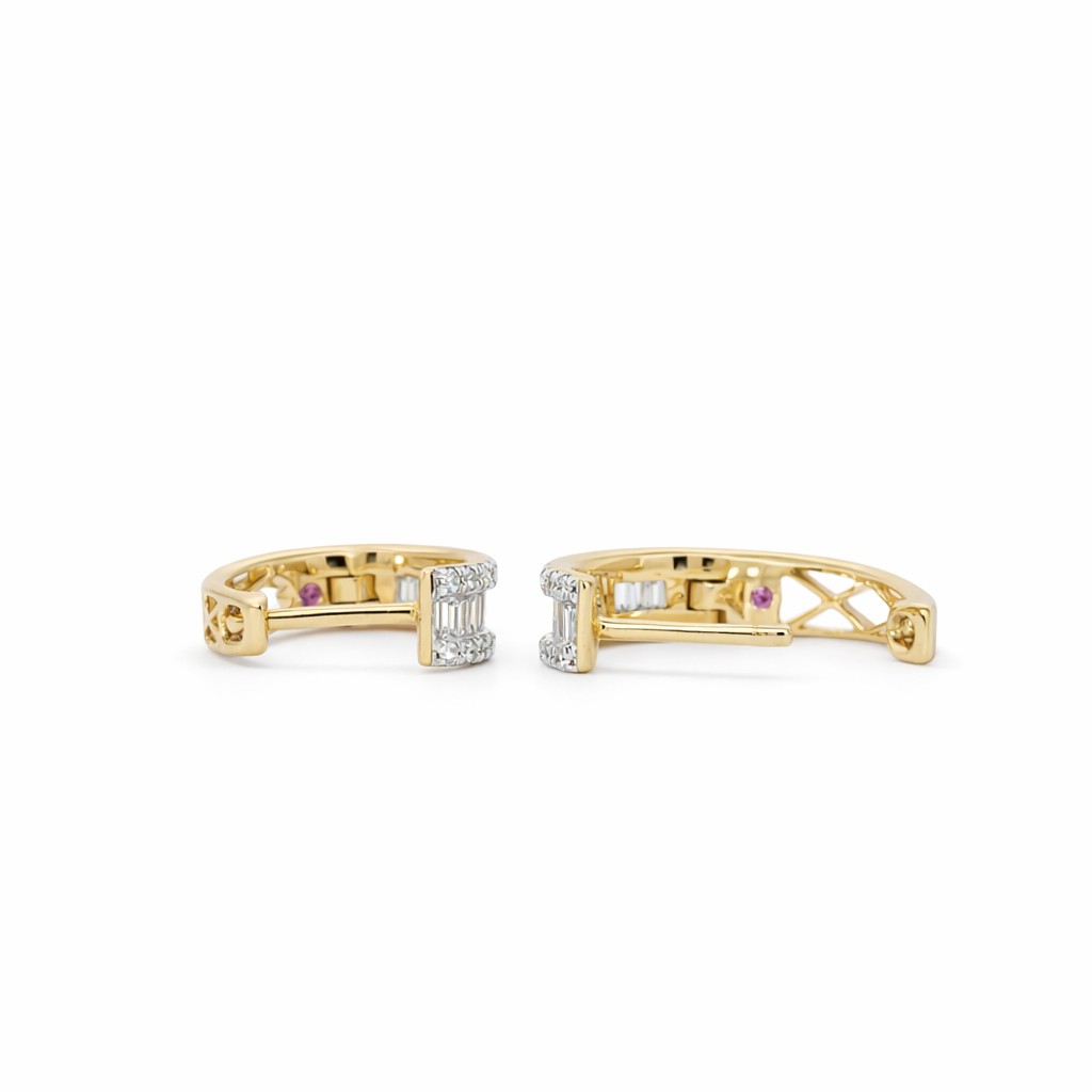 14k Yellow Gold Huggie Style Earrings - Fine Jewelry | Bust Down & Co