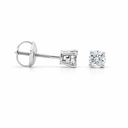 14k White Gold 3Mm Dia. Studs Earrings - Fine Jewelry | Bust Down & Co