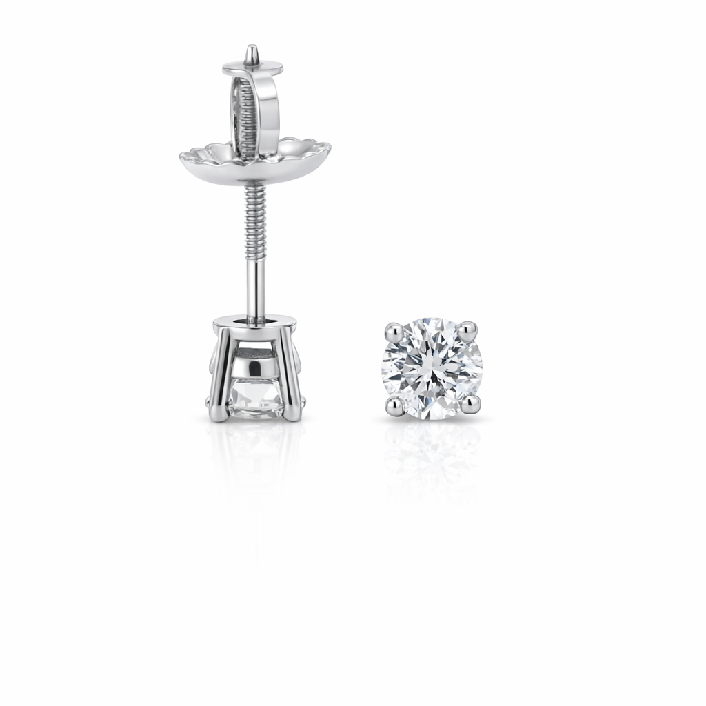 14k White Gold 3Mm Dia. Studs Earrings - Fine Jewelry | Bust Down & Co
