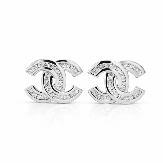 18K White Gold 0.34ct Diamond Inspired Earrings