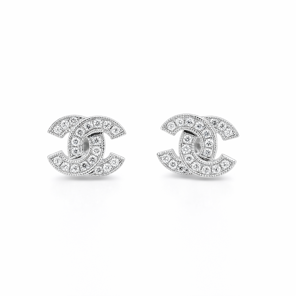 18K White Gold 0.36ct Diamond Inspired Earrings