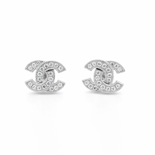 18K White Gold 0.36ct Diamond Inspired Earrings