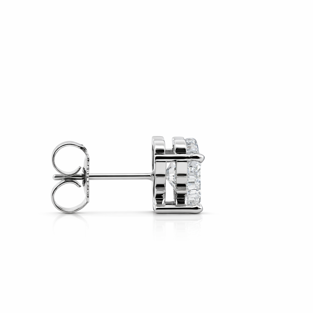 14k White Gold Single Hamsa Earrings - Fine Jewelry | Bust Down & Co