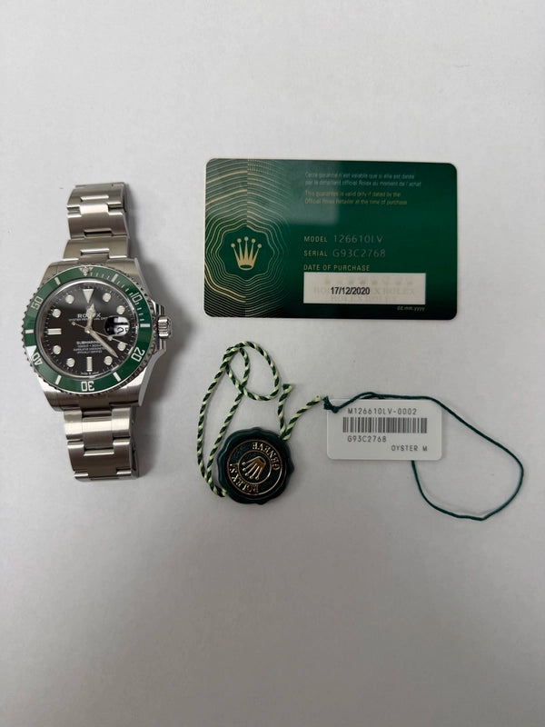 Rolex Submariner Starbucks Black Dial on Oyster Ref 126610LV with New Style Card Green 2020