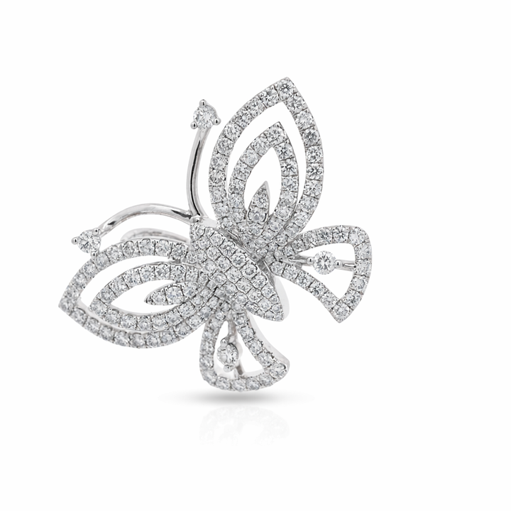 Platinum 1.97 CTW VS1 Diamond Butterfly Pendant