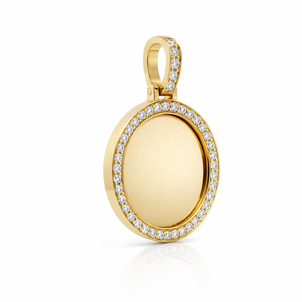 14k Yellow Gold Memory Pendant with 1.00ct VS Diamonds