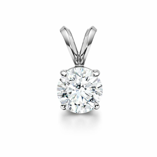 Colgante de diamante cultivado en laboratorio de 1,50 ct en oro blanco de 14K