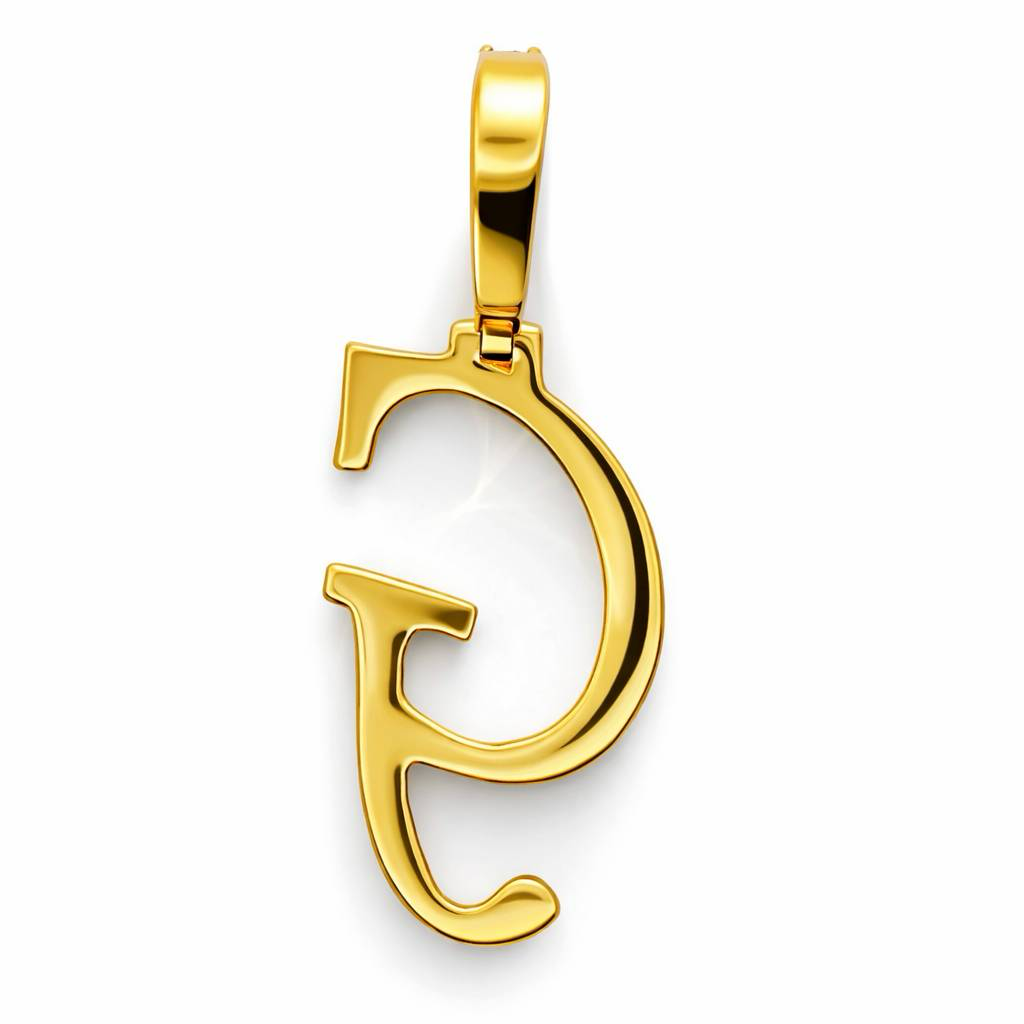 14K Yellow Gold 0.35 CTW Initial G Diamond Pendant