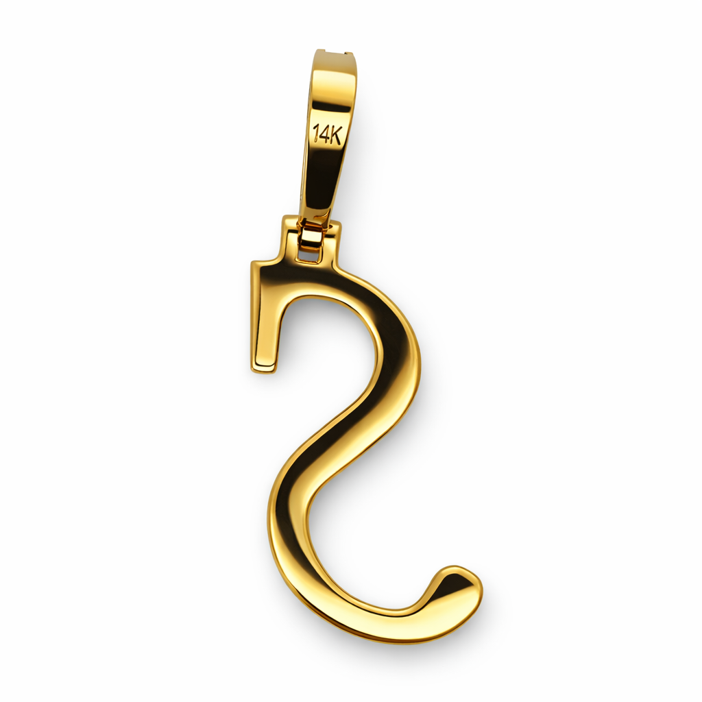 14k Yellow Gold Initial S Diamond Pendant - Fine Jewelry | Bust Down & Co