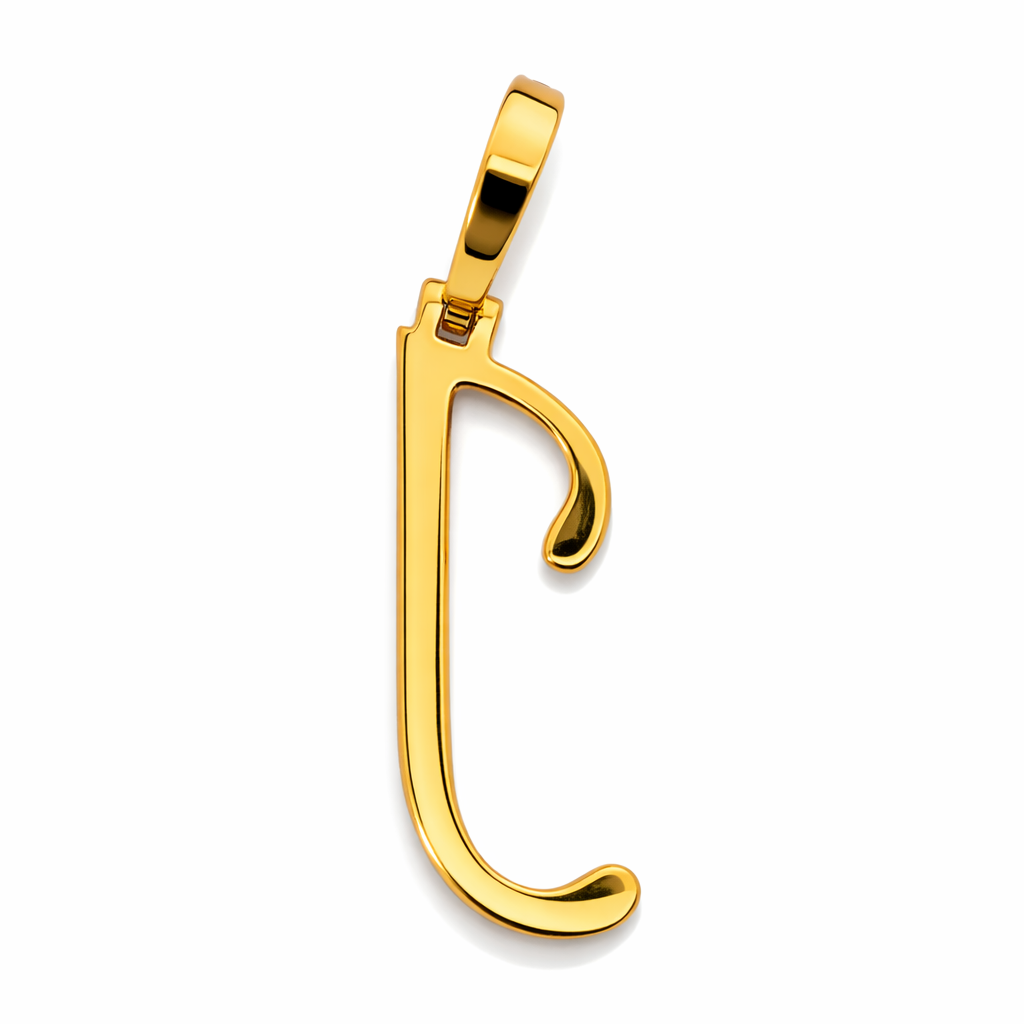 14k Yellow Gold Initial J Diamond Pendant - Fine Jewelry | Bust Down & Co